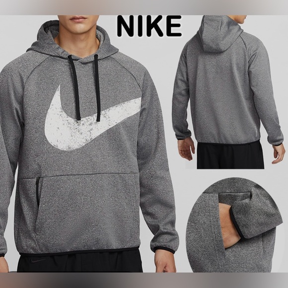 Nike Men's Therma-FIT Pullover Hoodie Grey Size Large NWOT - Picture 3 of 5